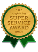 Congratulations!! 2014 Angie’s List Super Service Award Winner