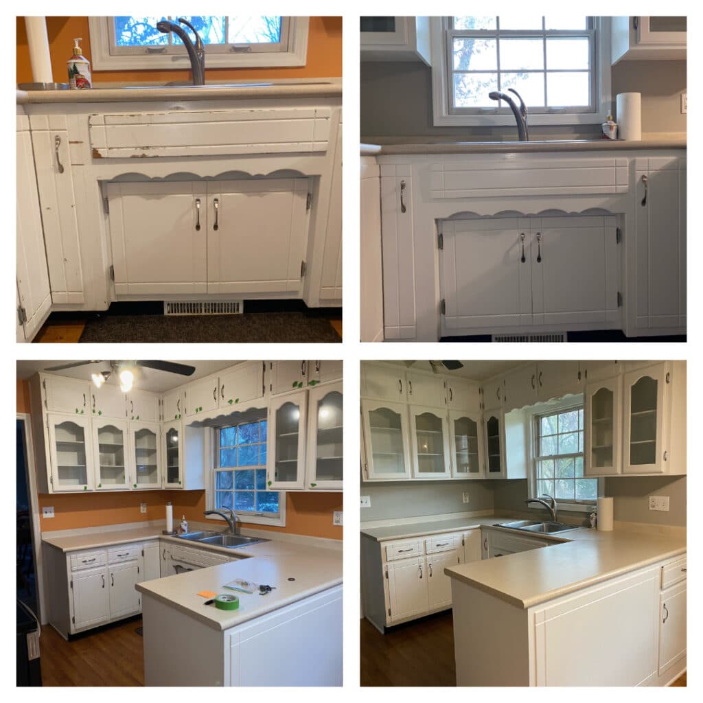 repainting painted cabinets in carmel in